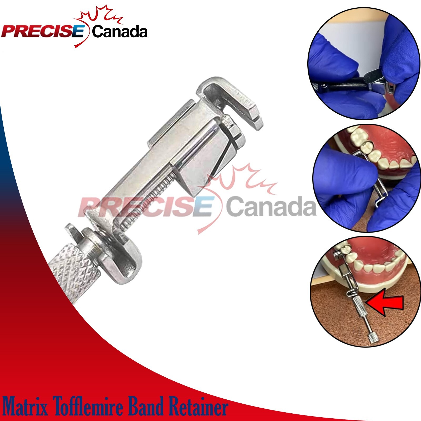4 Pcs Universal Tofflemire Matrix Band Straight Retainer Clip Dental Instrument