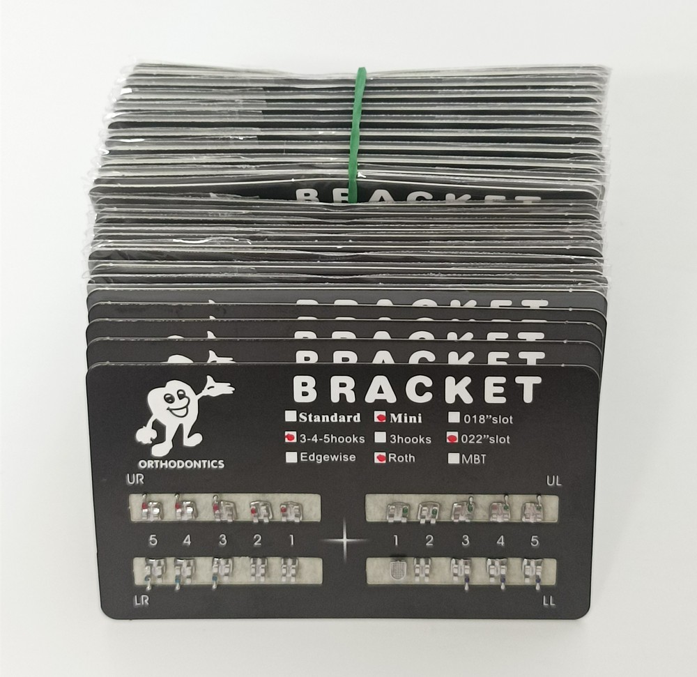 Dental Orthodontic Metal MIM Monoblock Brackets Mini Roth 022 Slot 345 hooks