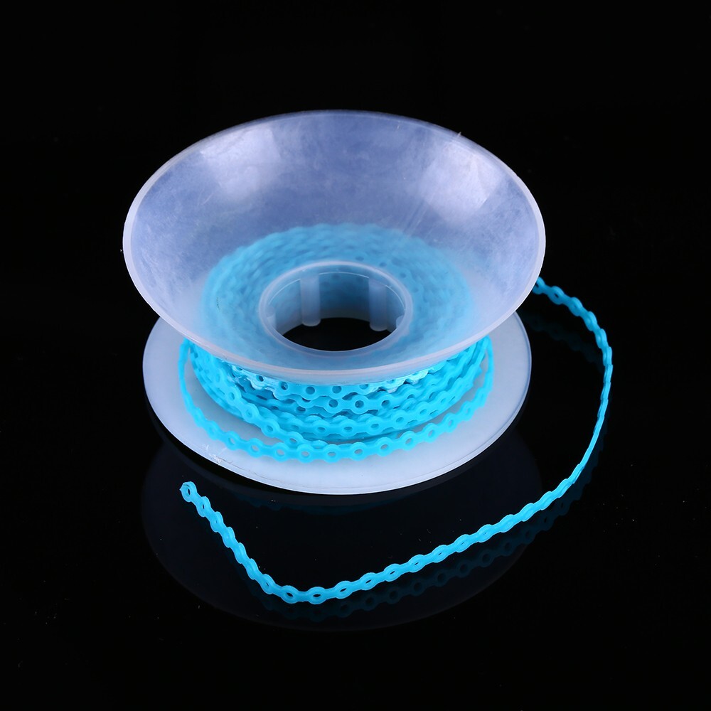 10Rolls Dental Orthodontic Elastic Ultra Power Chain Rubber Band 3 Size 10Colors