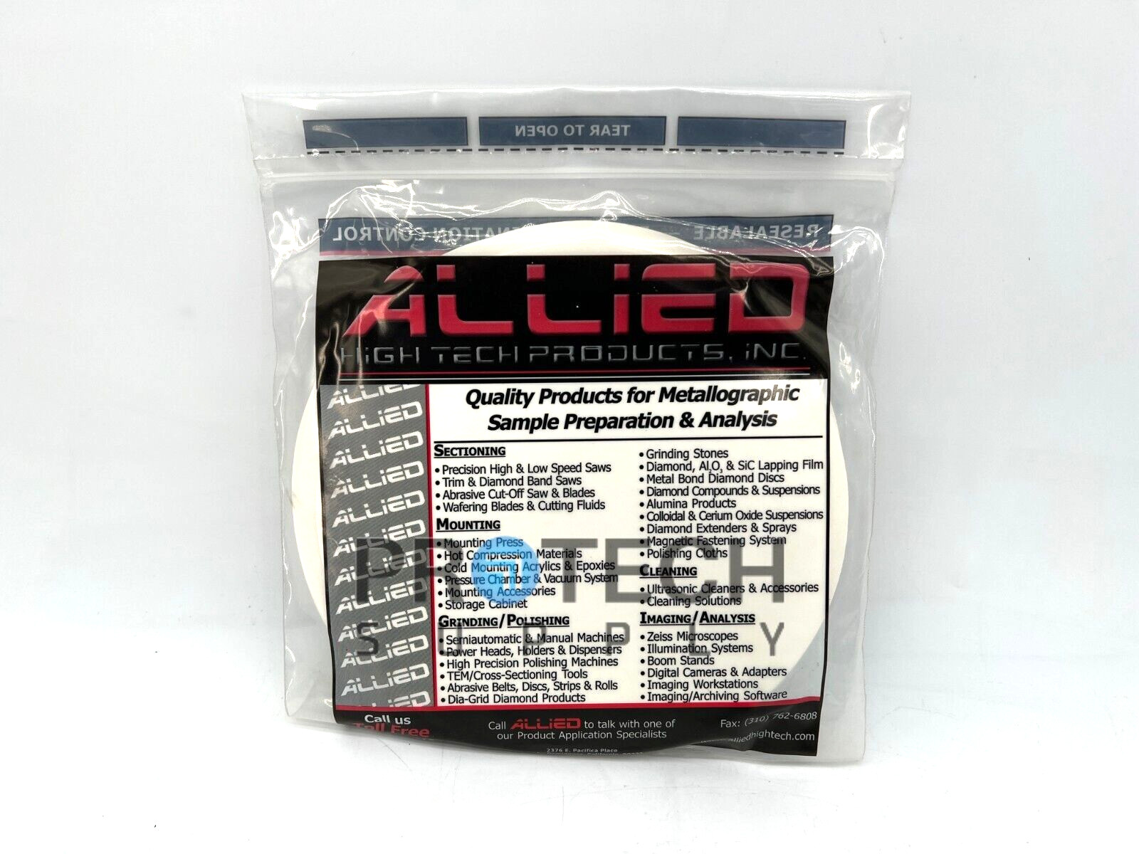 10/Pk Allied 90-150-400 Vel-Cloth Polish Pad Adhesive Back Disc 8″ NEW