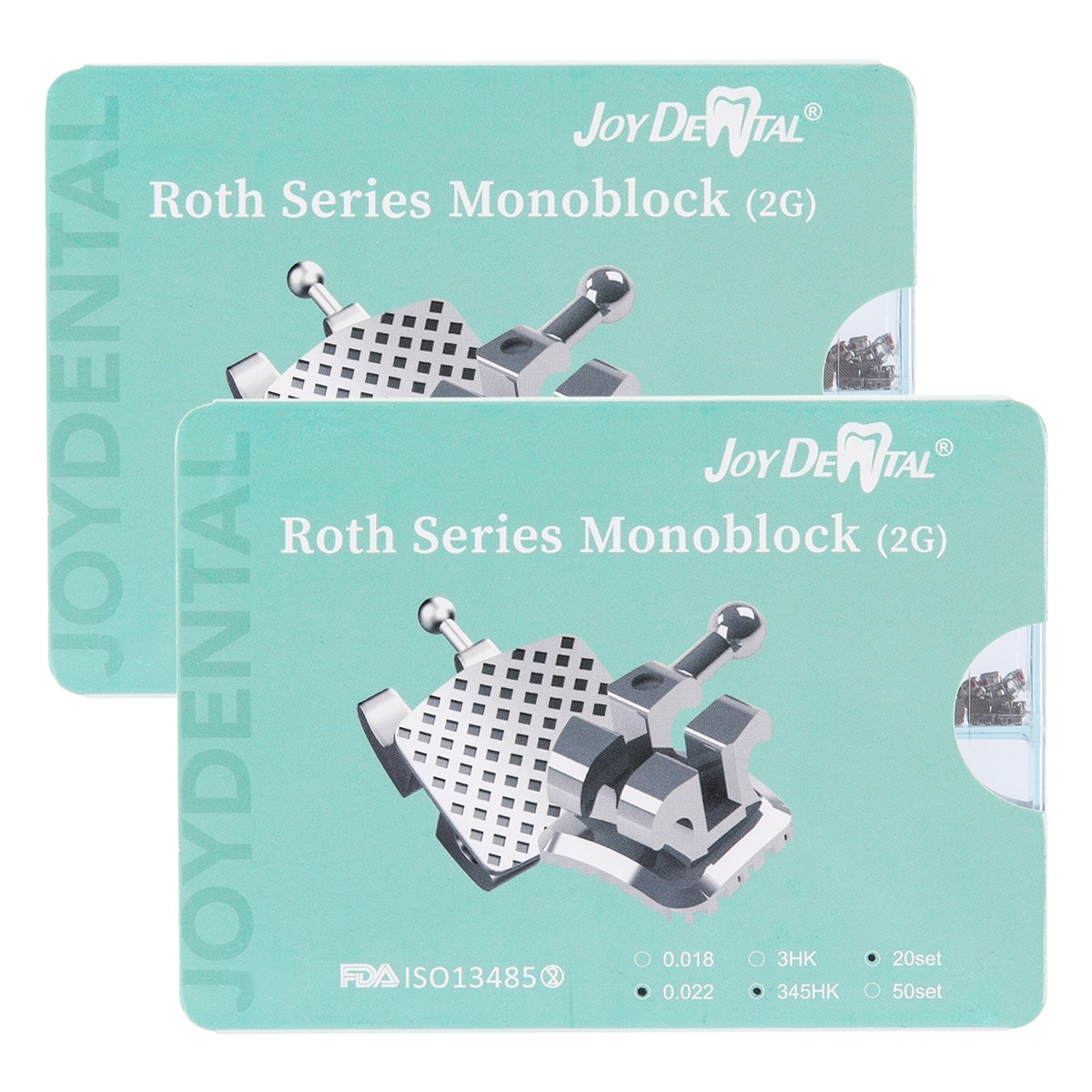 20Set AZDENT Dental Ortho MIM Monoblock Brackets Brace Mini Roth/MBT .022/.018