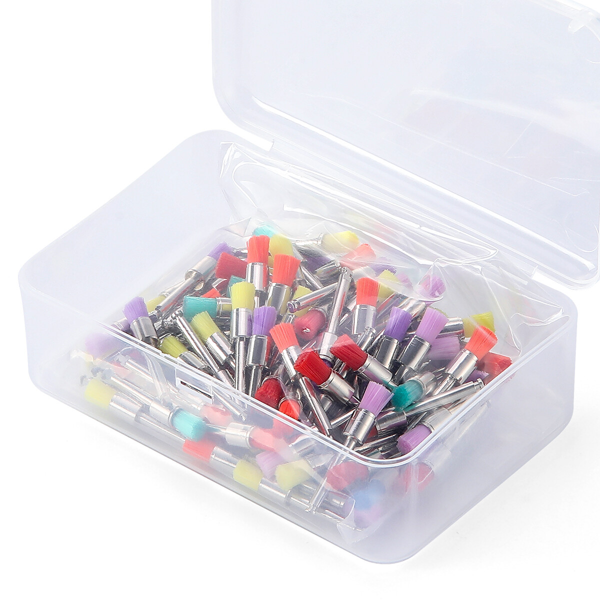 100pcs/Box Dental Polishing Polisher Prophy Brush Bowl Flat Type Colorful Nylon