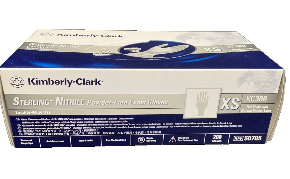 Kimberly Clark Sterling Nitrile Exam Gloves 50705 1 BOX of 200 EXTRA SMALL