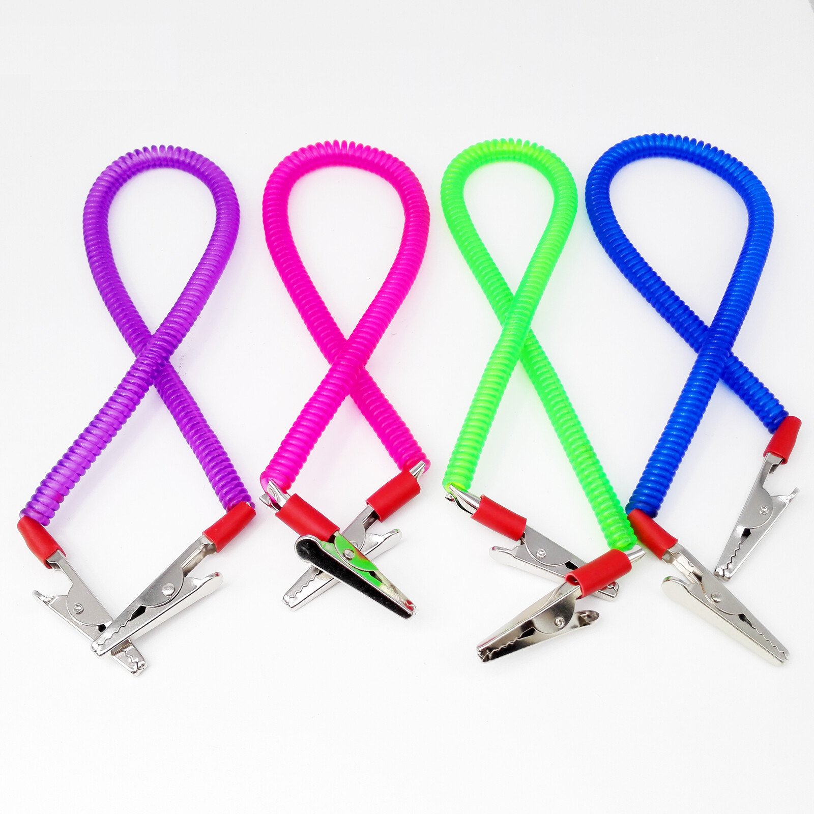 Dental Patient Bib Clips Chains Napkin Holder Flexible Coil Plastic Chain
