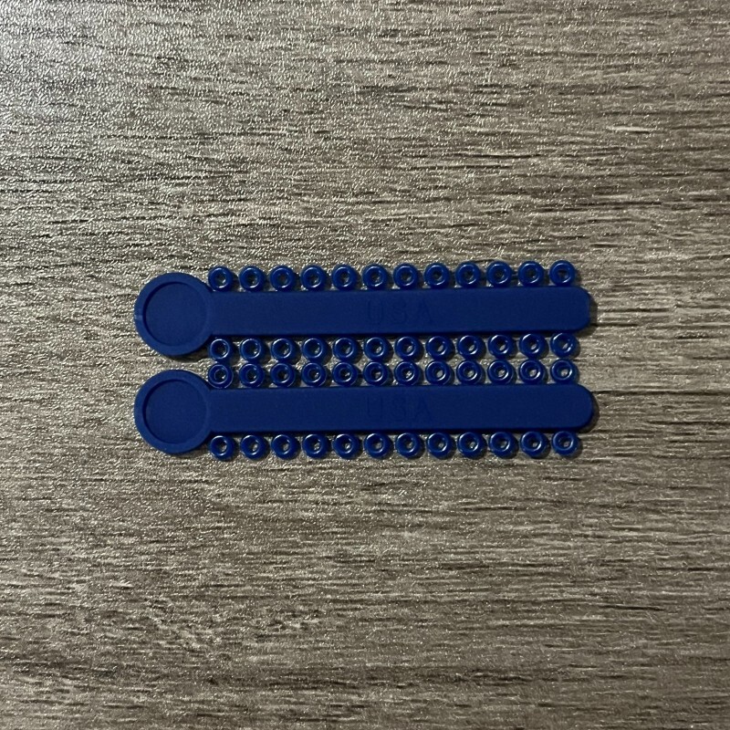 5Packs/5040pc Dental Ligature Ties Orthodontic Elastic Rubber Bands Dark Blue