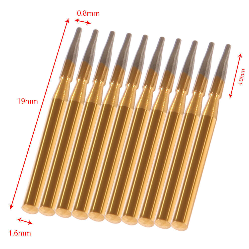 10 Pcs Dental Tungsten Carbide Trimming & Finishing Burs Drill Smooth FG 7901
