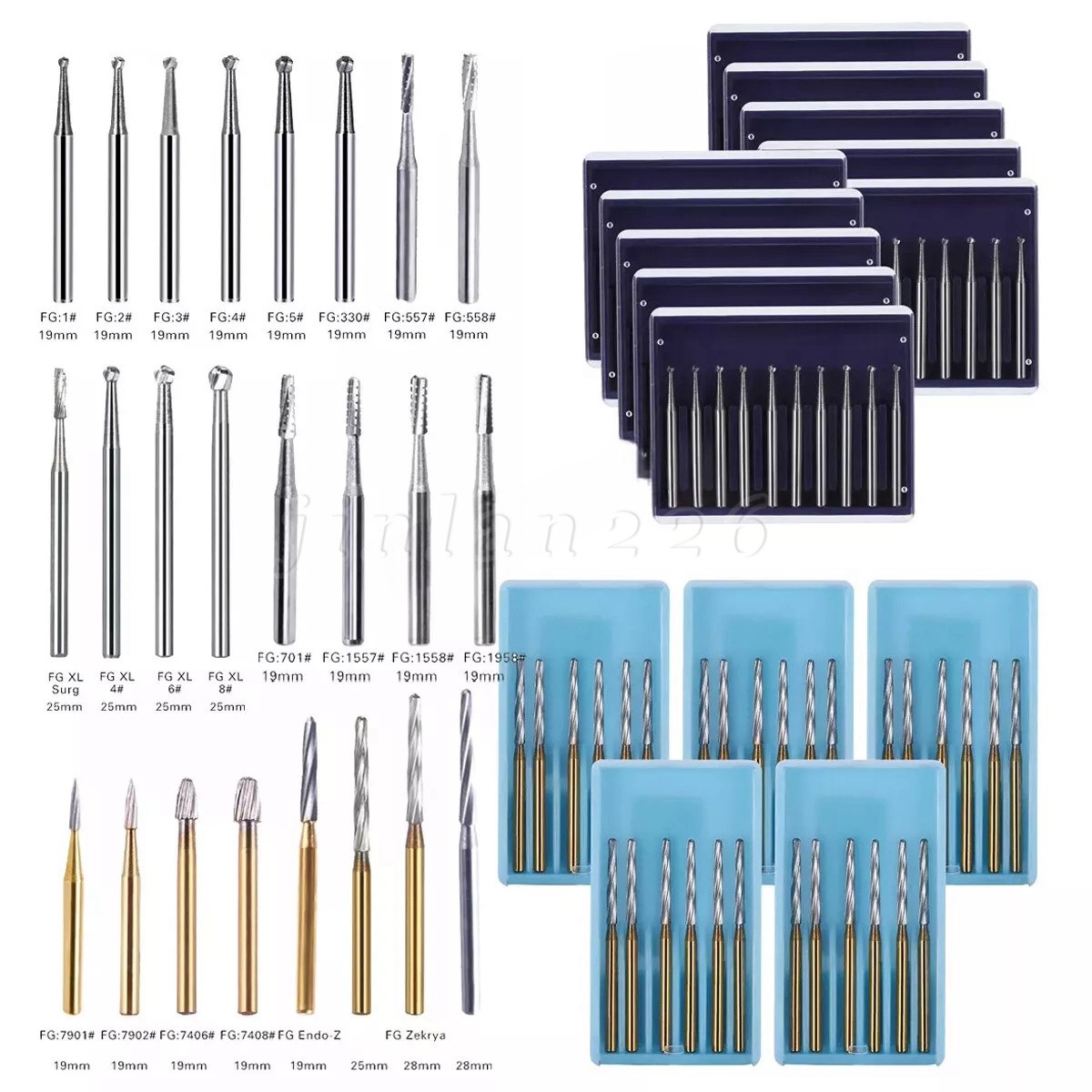 Dental Surgical/ Carbide Burs for High Speed Handpiece Round Cone Bur Diamond FG