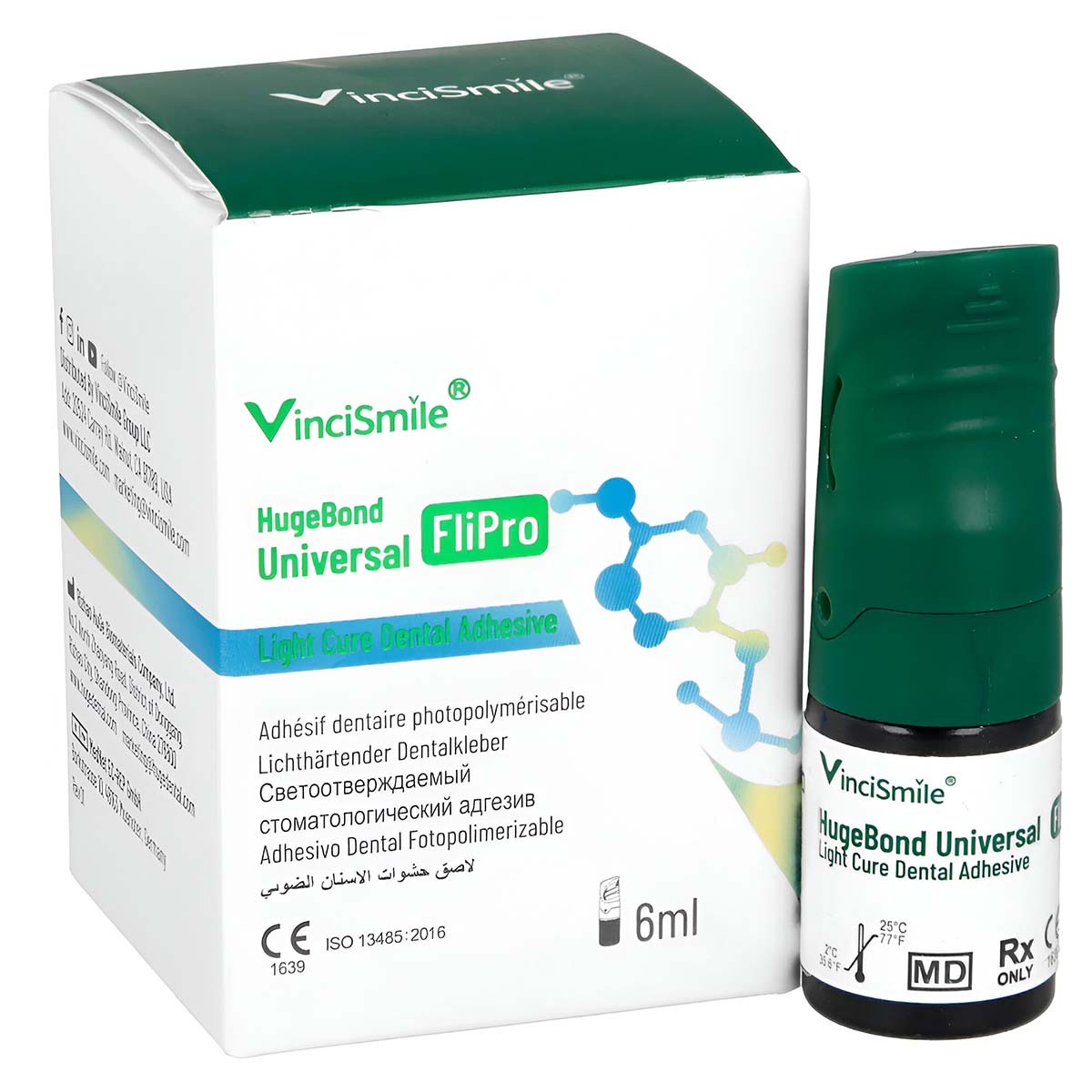 Huge VinciSmile Universal FliPro Light Cure Dental Bonding Resin Adhesive 6ml