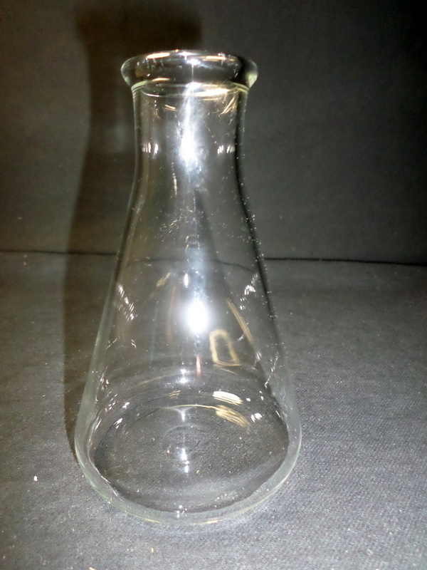 Lab Glass Generic 250mL Reinforced Beaded Top Narrow Mouth Erlenmeyer Flask