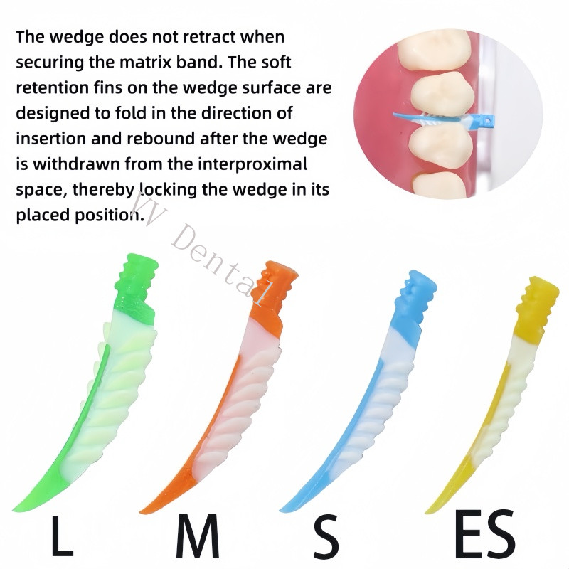 100pcs/box Mix Dental Interdental Wedges Sealing Composite Wedge Silicone