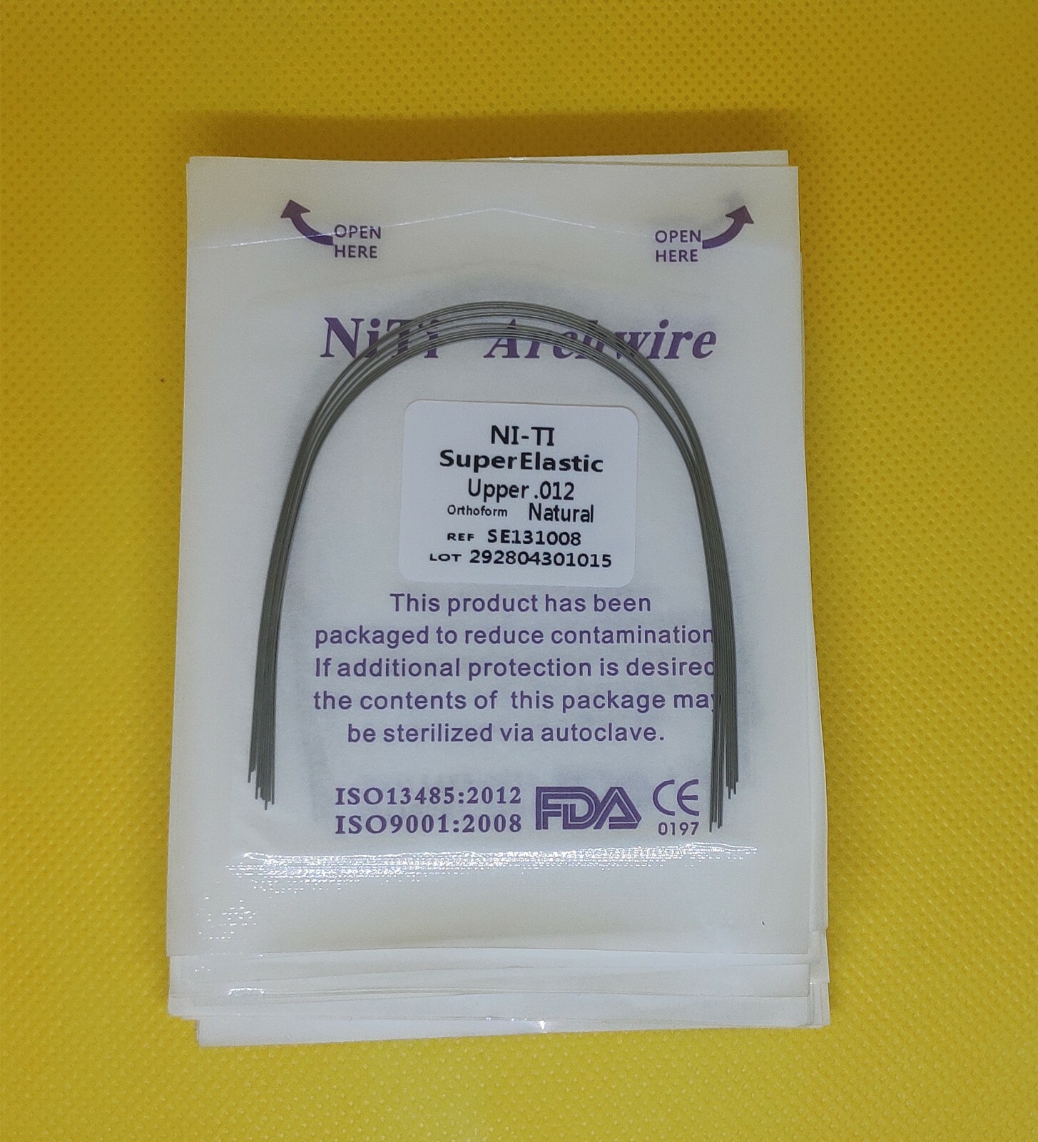 10Pcs/Pack Dental Super Elastic NITI Arch Wires Orthodontic Round Natural Form