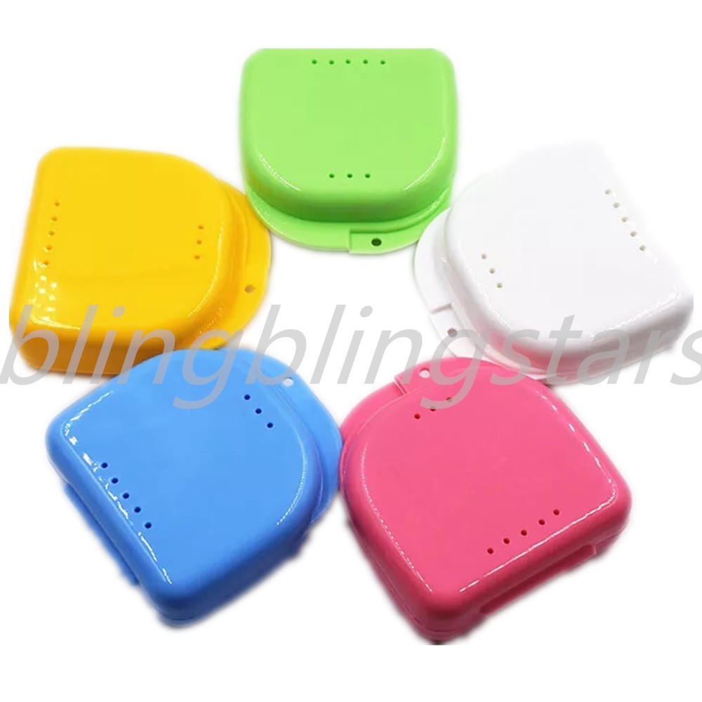 Dental Orthodontic Mouthguard Teeth Container Retainer Case Box Denture Assorted