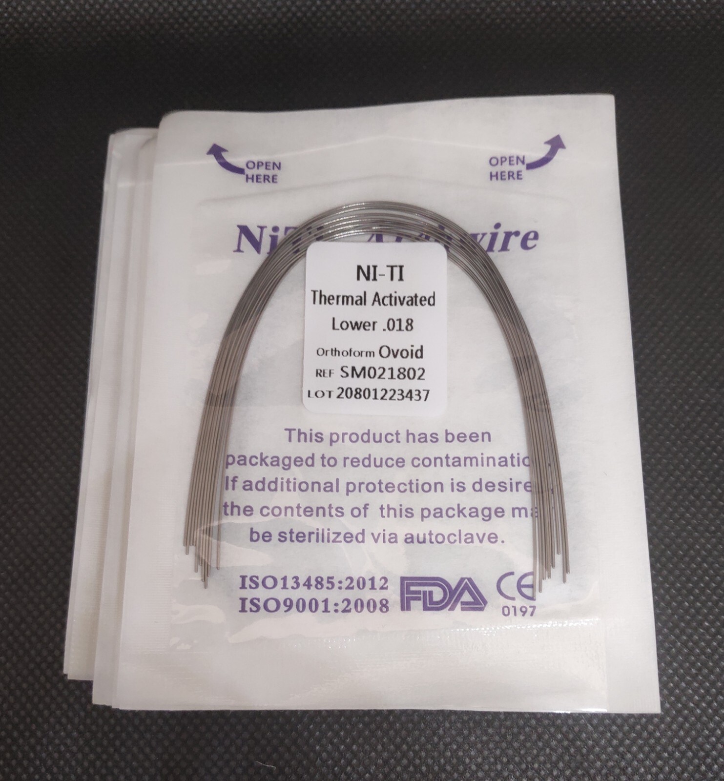 10Packs Dental Super Elastic/Stainless Steel/Thermal Activated Round Arch Wires