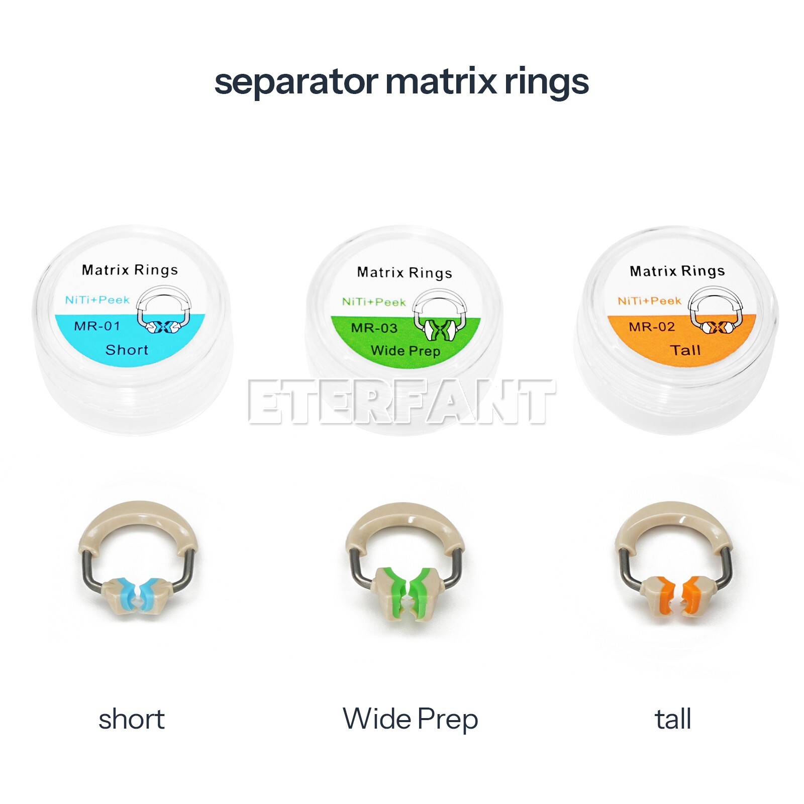 Dental Autoclavable Matrix Bands Rings Matrices Clip Clamp Titanium Fit Garrison