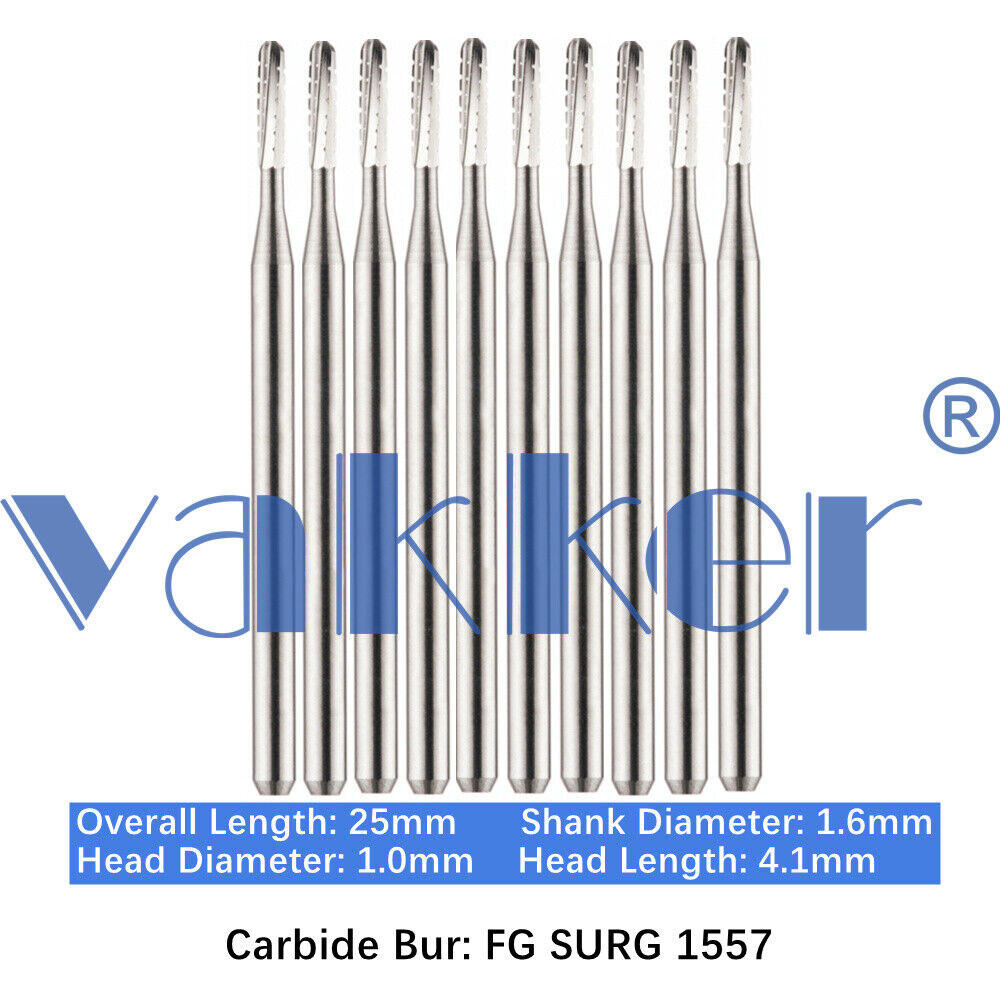 10/Pack Dental Surgical Carbide Burs Latch Type RA SURG Burs Low Speed RA1/4 RA1