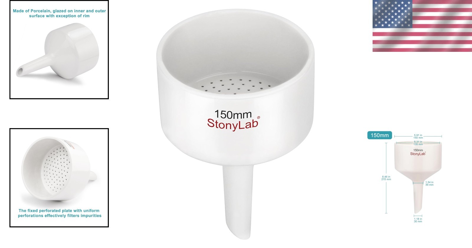 Buchner Funnel with Perforated Plate