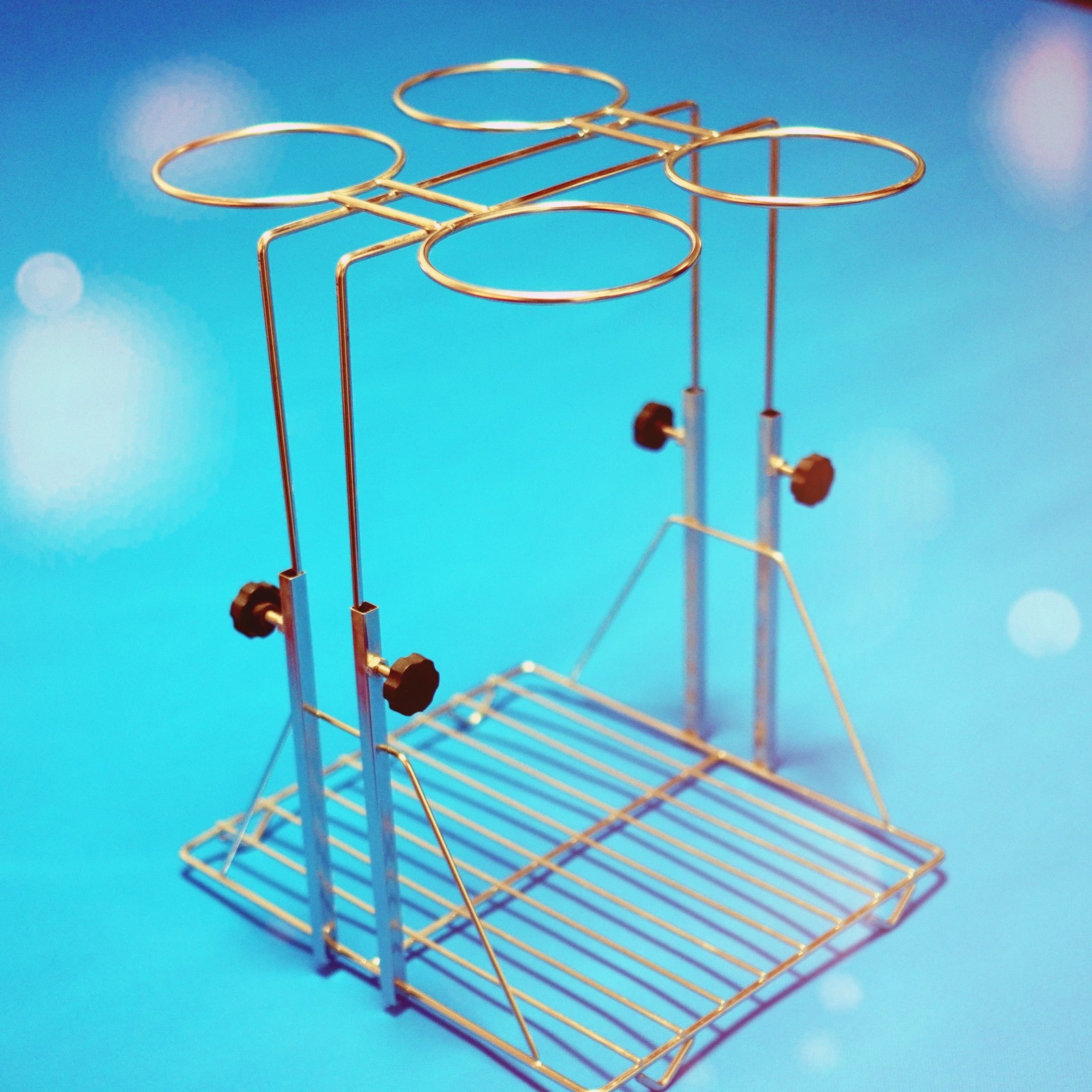 Lab stainless steel glass funnel stand holder clamp for 1000 ml funnel liftable