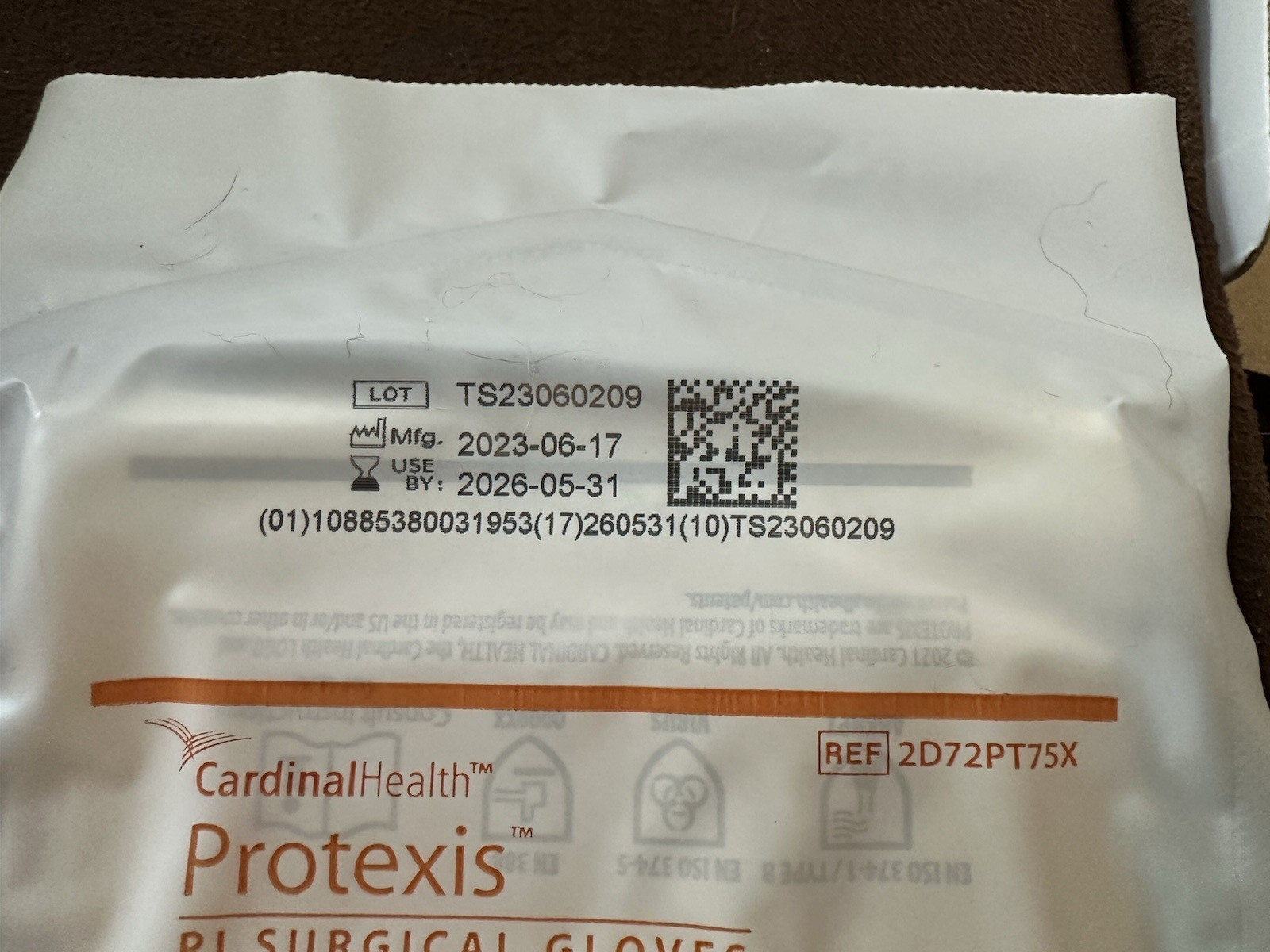 13 Pr CardinalHealth 2D72PT75X Protexis PI Surgical Gloves Size 7 1/2 05-31-26