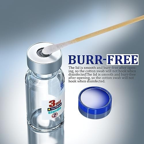 Sterile Glass Vials 3ml with Injection Port Flip Cap 10pcs Medical Vial