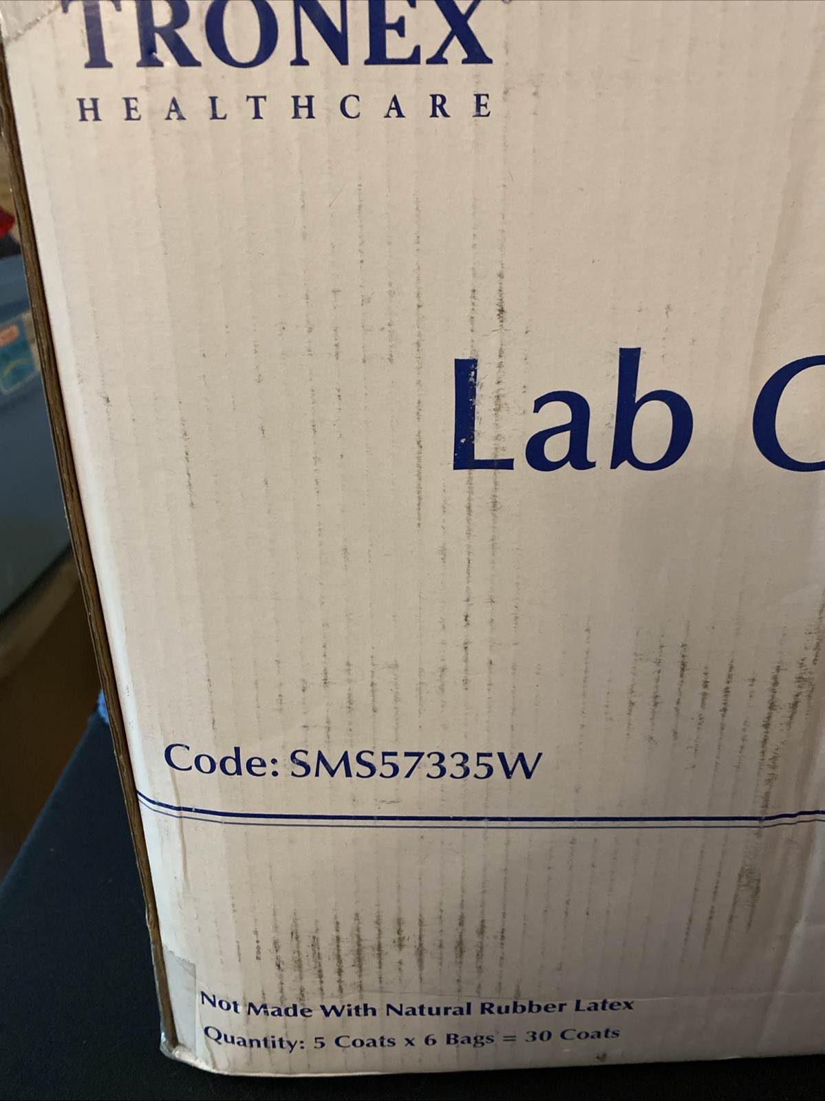 Tronex Lab Coats New In Box 30 Count. Size XL.