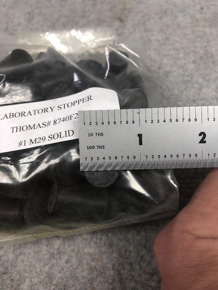 1 Lb Bag of THOMAS SCIENTIFIC/PLASTICOID Size #1 Rubber Stoppers