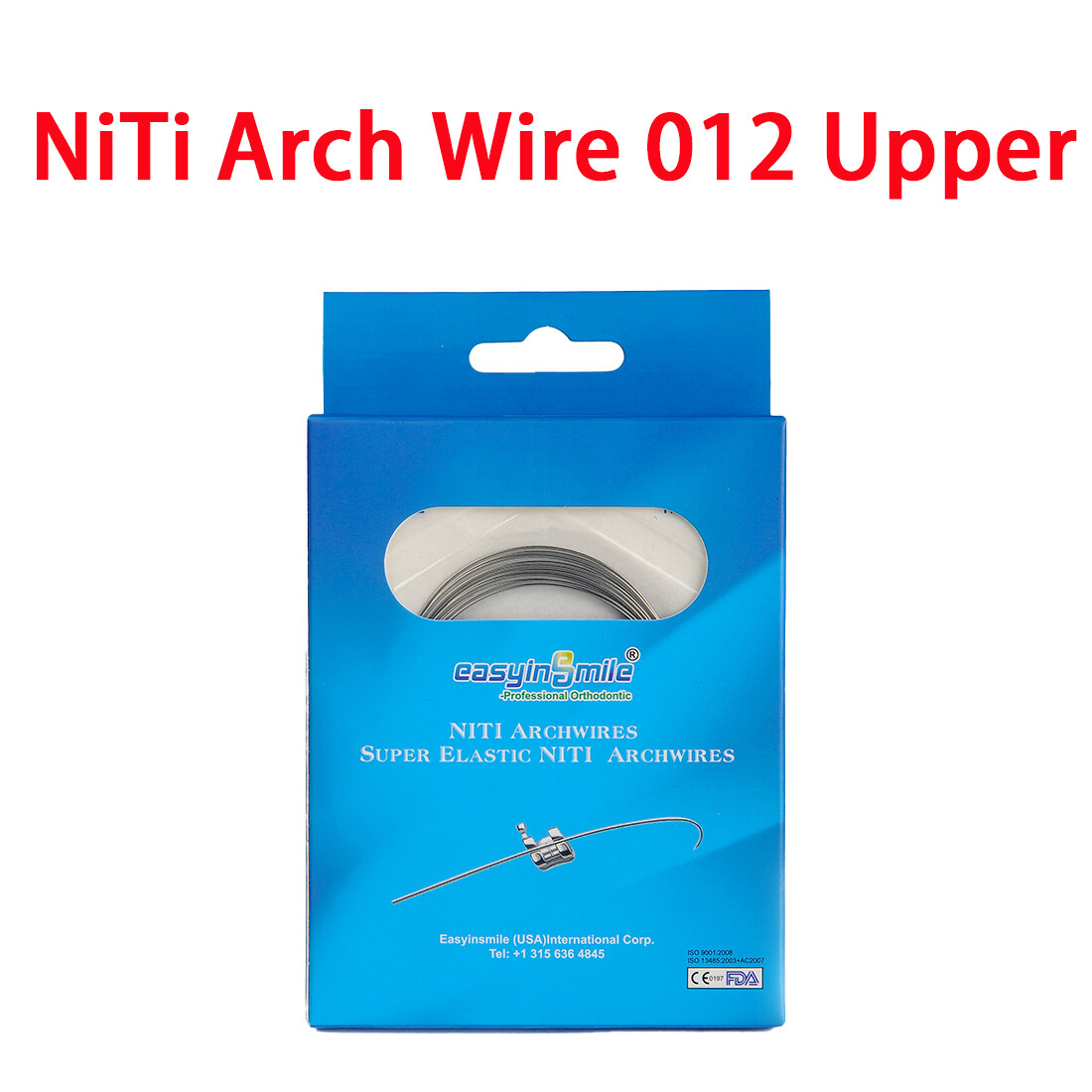 10Pk Dental Ortho Natural Stainless Steel/NITI Arch Wires Round 12-16-18-22 U/L