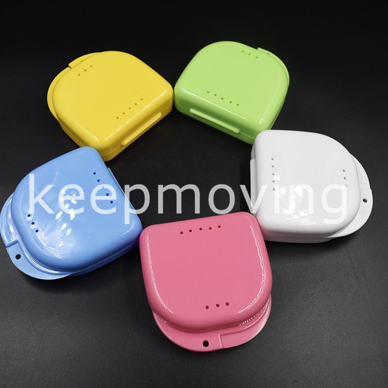 Dental Orthodontic Retainer Denture Storage Box Case Mouthguard Container Colors
