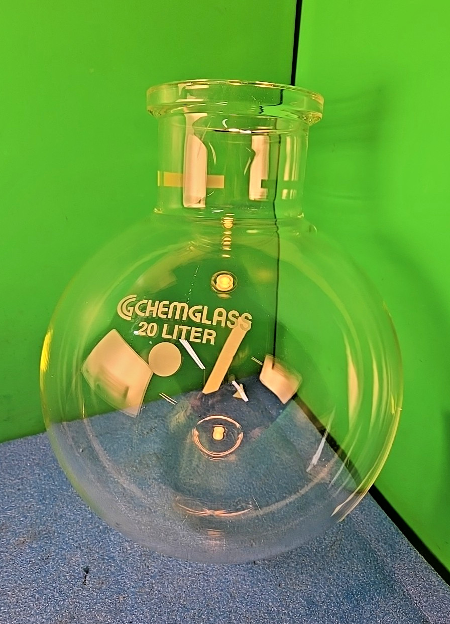 Chemglass 20L Rotavapor Evaporating Drying Flask Large Scale 150 mm Flange 430mm