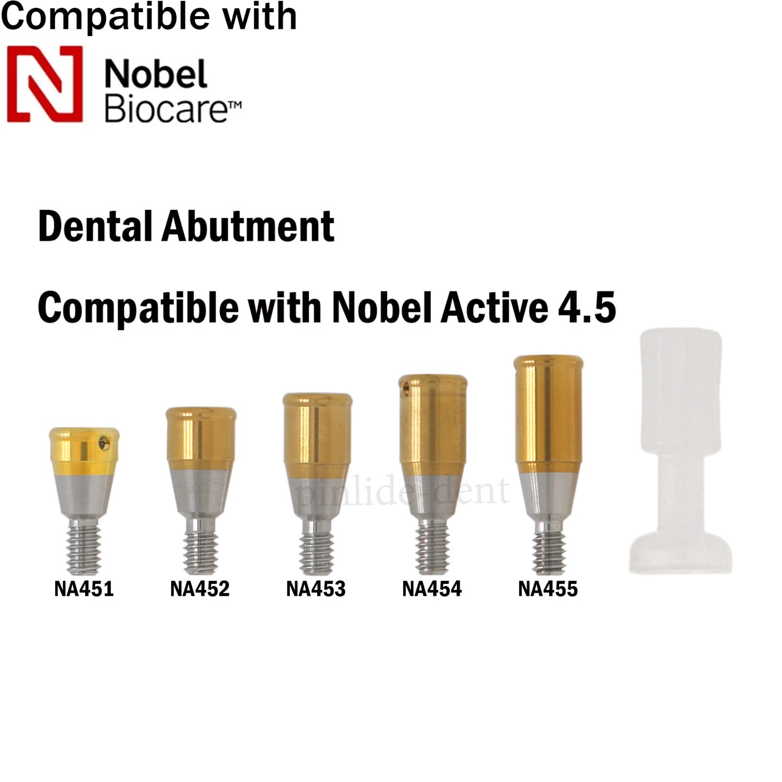 US For Nobel Active Locator Attachment Abutment NP/RP 1-5mm & Male Cap Inserts