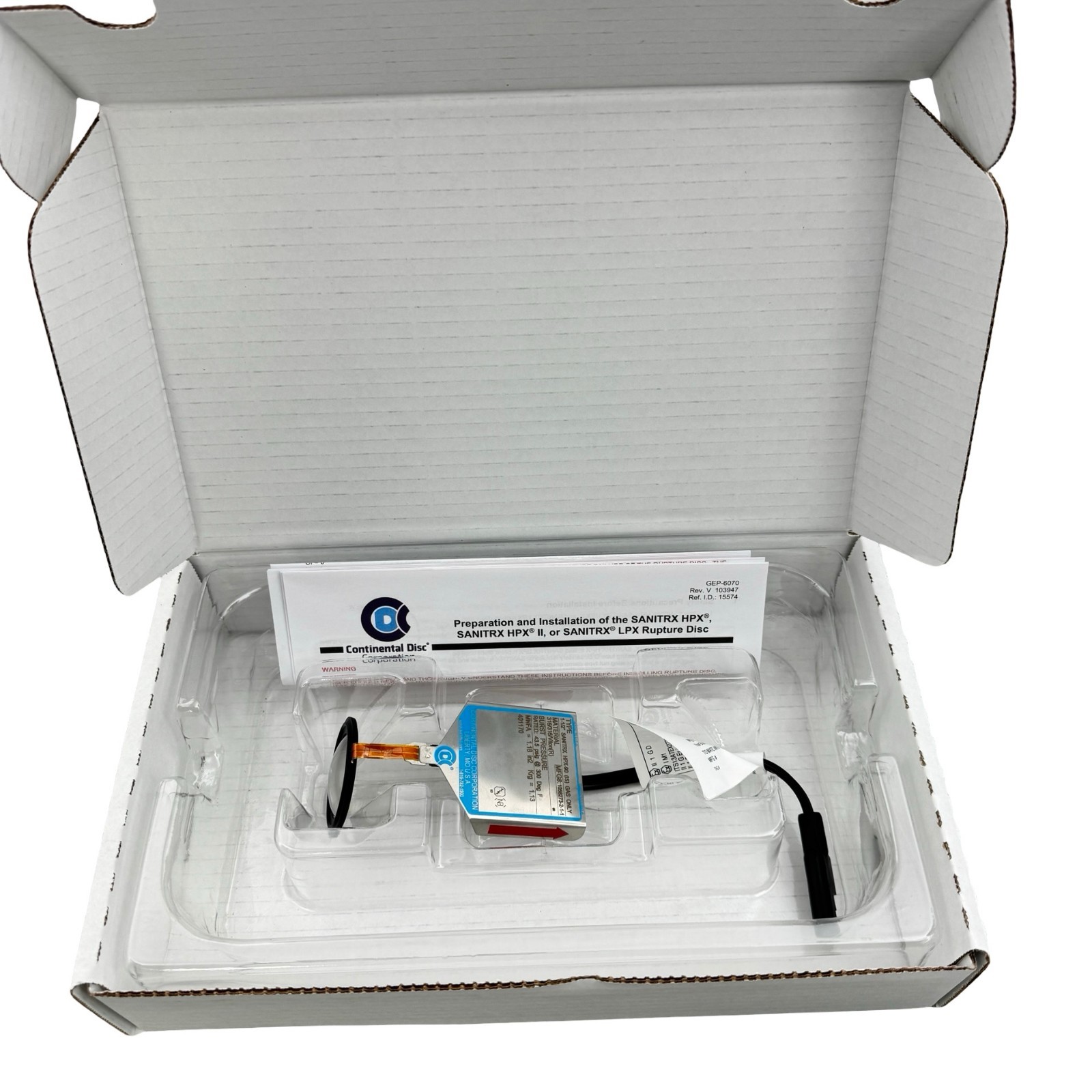 Continental 1-1/2″ (40mm) SANITRX HPX-90(IS)(Gas Only) w/BDI Certificate