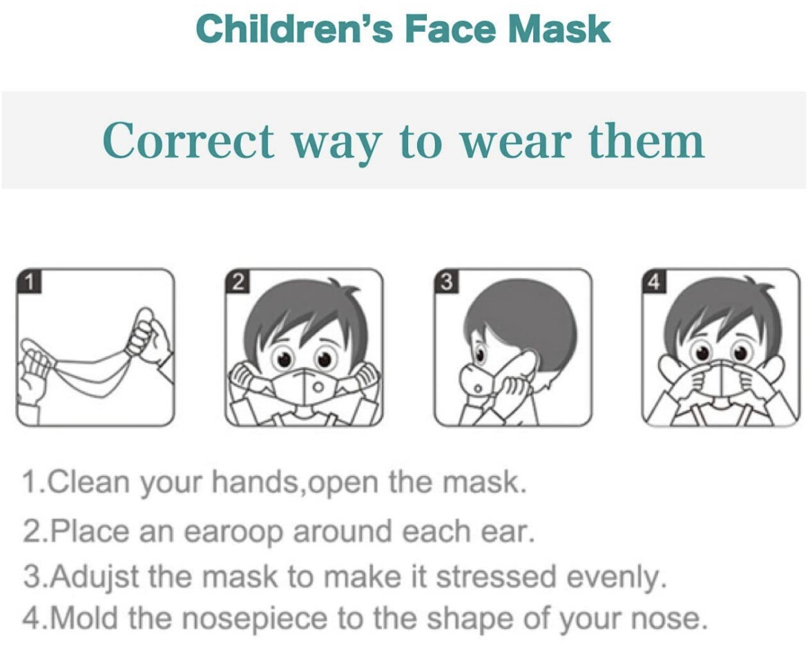 10/40 Pcs Black KN95 Protective 5 Layer Kids Face Mask BFE 95% Disposable Masks