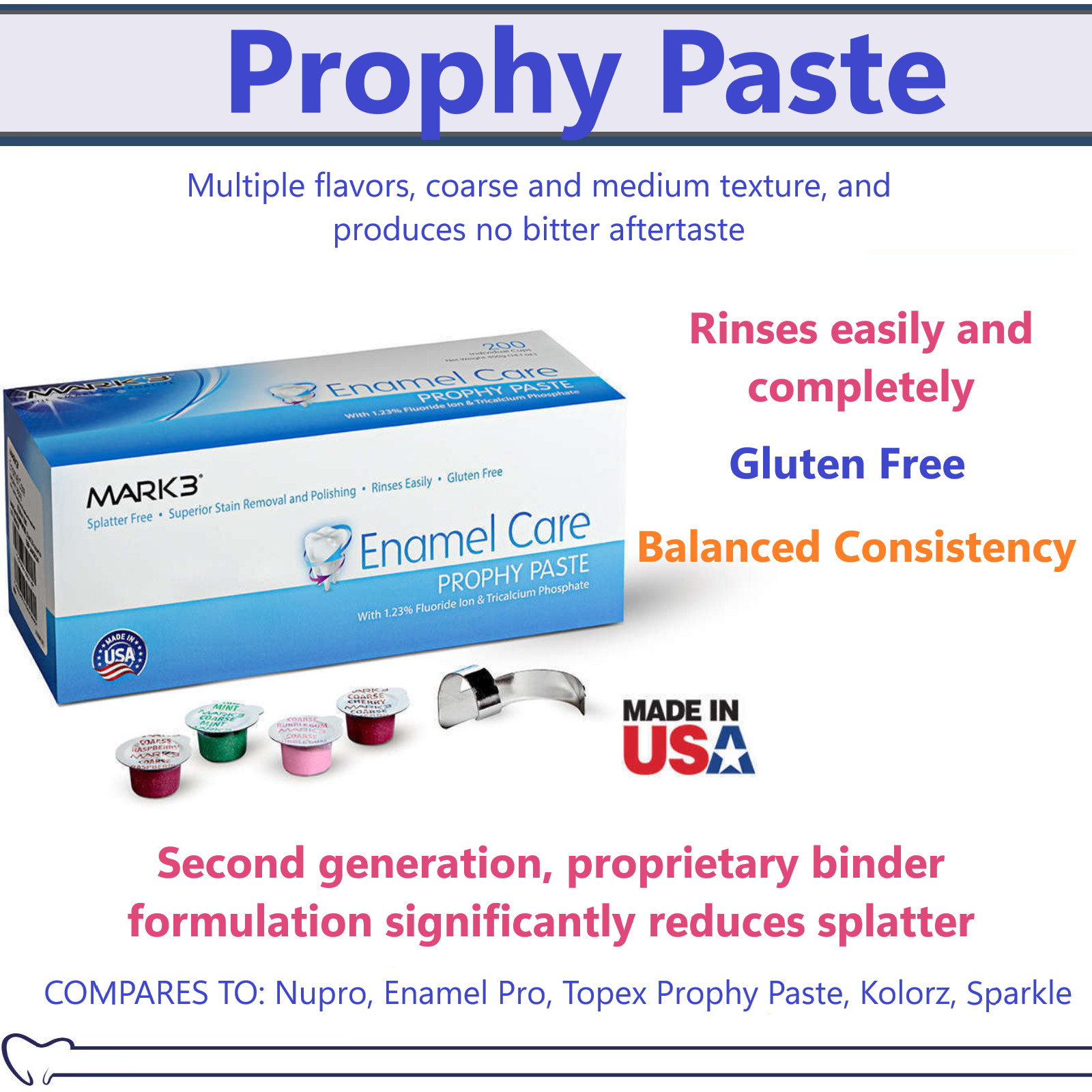 Prophy Paste Dental Prophylaxis Coarse Medium Fine Extra X-Coars up to 1000 cups