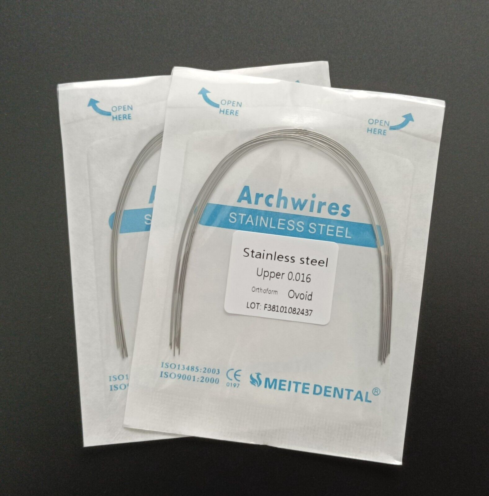 Dental Orthodontic Stainless Steel Arch Wires Round Wire Ovoid/Natural 10pcs/bag