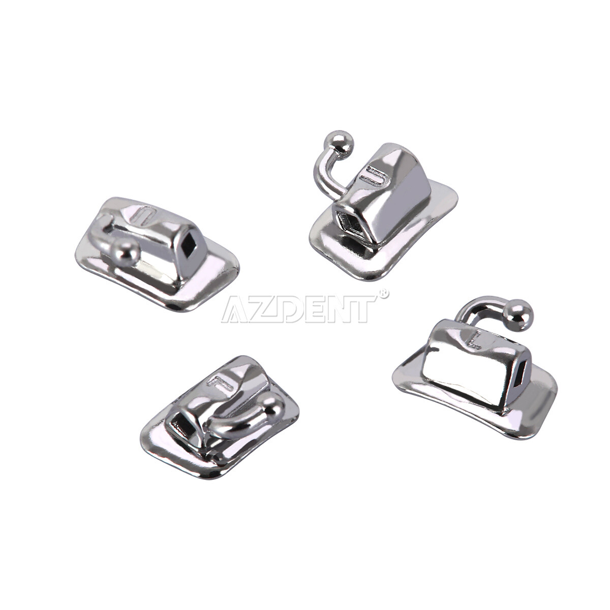 4pcs Dental Orthodontic 1st Molar Edgewise 0.022 Buccal Tubes Bondable Non-conv