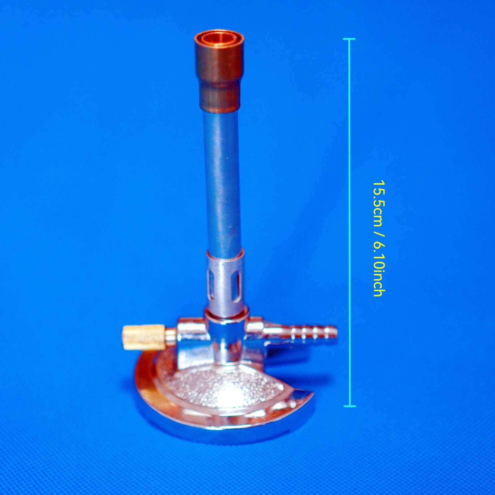 Lab Bunsen burner, used to heat lab glass flask or other glass container bottle