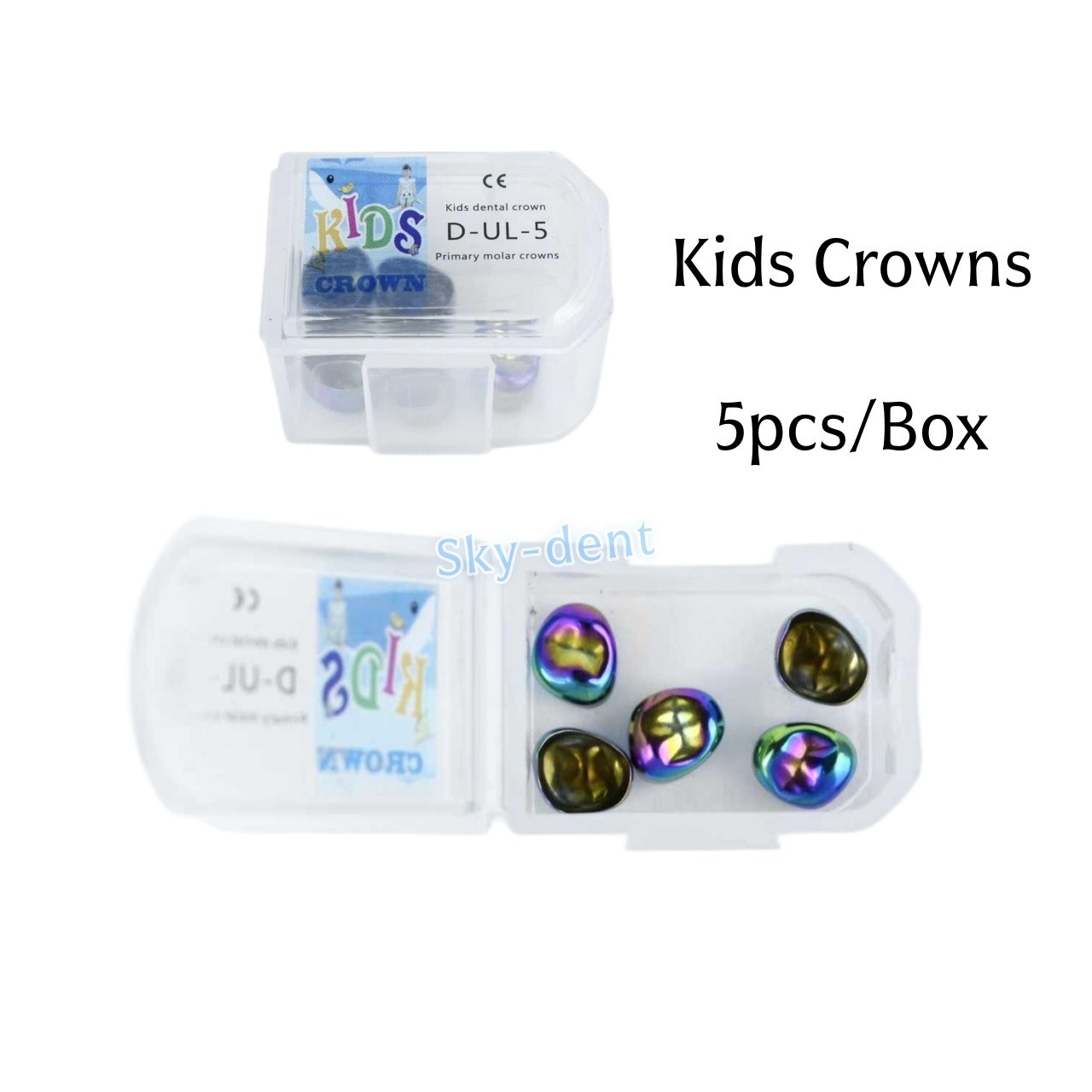 5pc/Box Dental Kids Crown Primary Molar Pediatric Crowns Colorful 48 Sizes