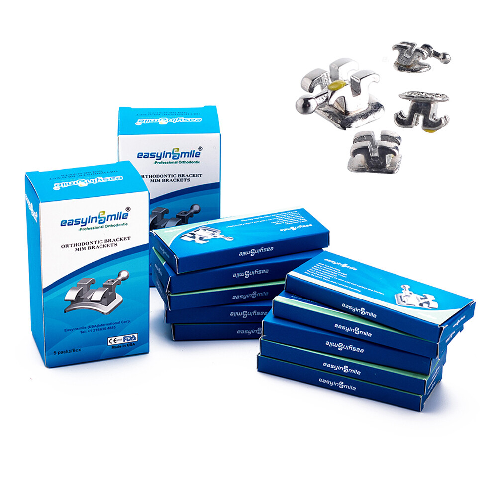 5Packs Dental Orthodontic Brackets Mini Metal Brackets MBT/Roth 022 Braces 3/345