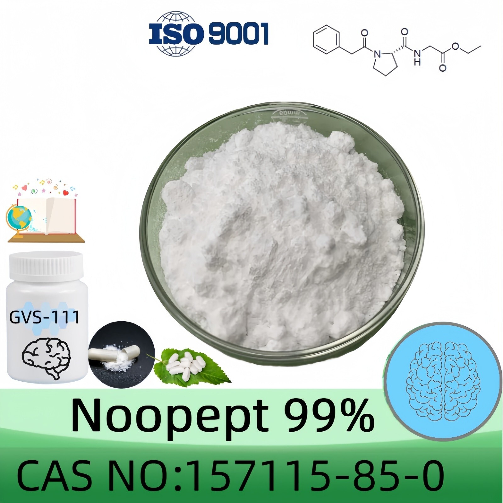 Noopept, Purity 99% min, 25 Grams (Cognitive Booster/Mood Enhancer) 157115-85-0