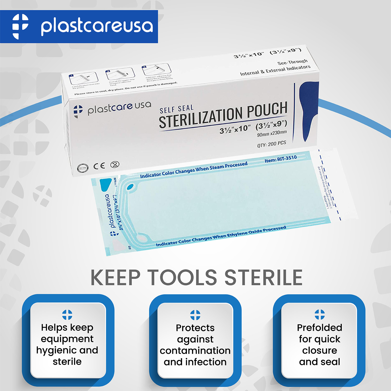 Self Sterilization Pouches Pouch Autoclave, Sterilizer Bags Dental Tattoo Nail