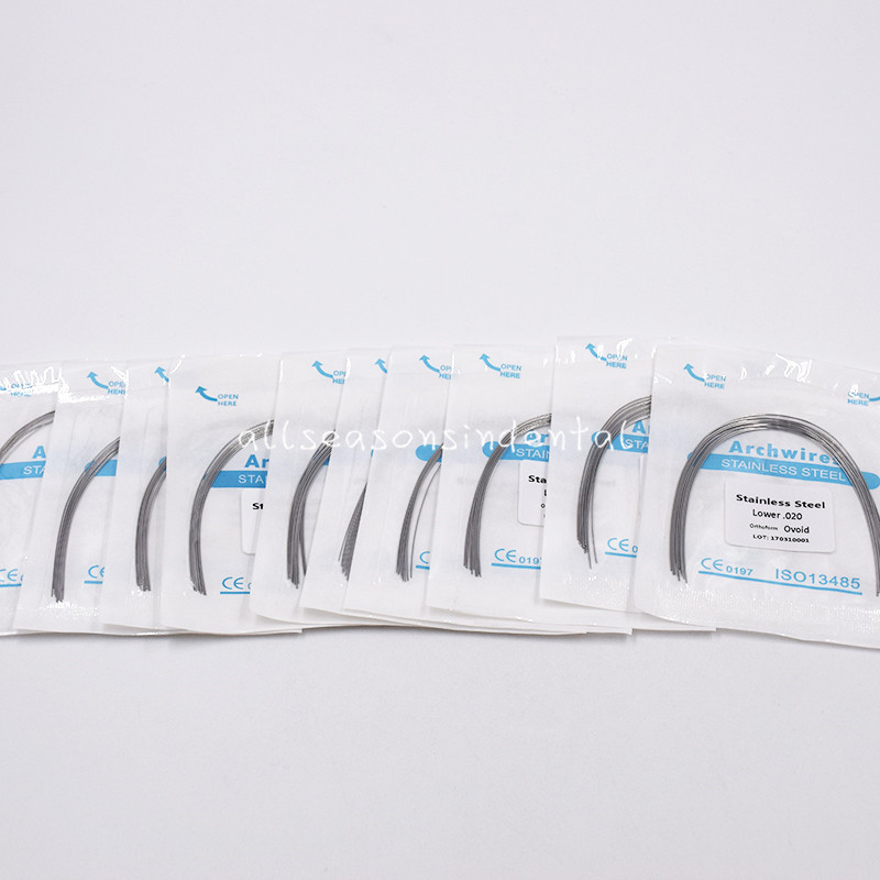 10 Pack Orthodontic Dental Stainless Steel Arch Wires Round Ovoid Form 012 Upper