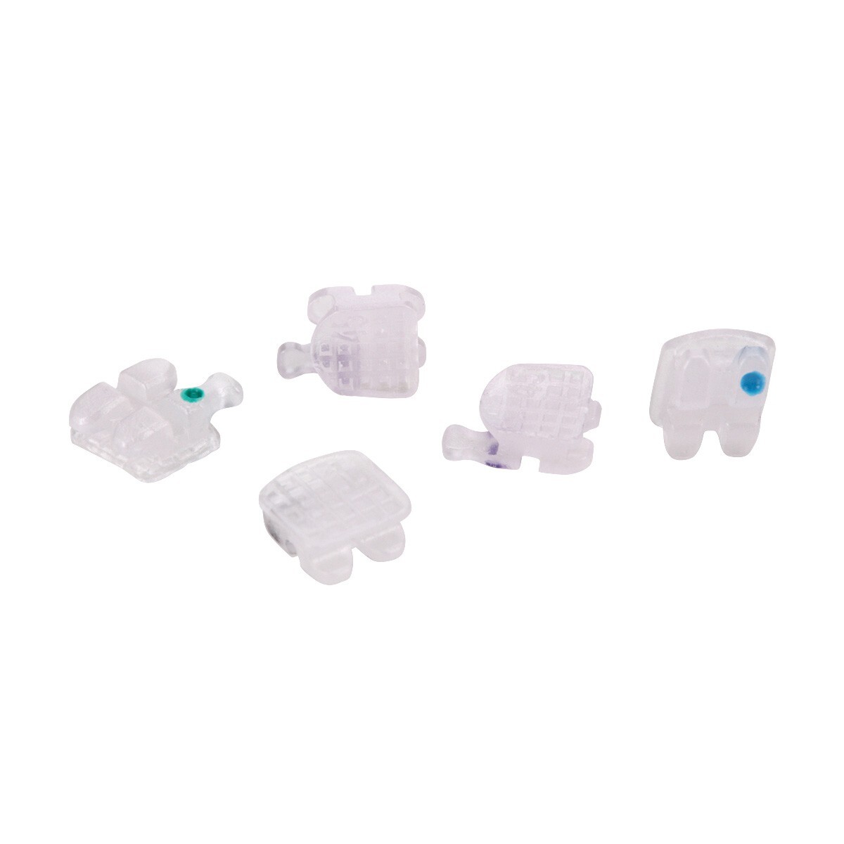 AZDENT Dental Orthodontic MIM Monoblock Brackets Braces Mini Roth/MBT Hooks 345