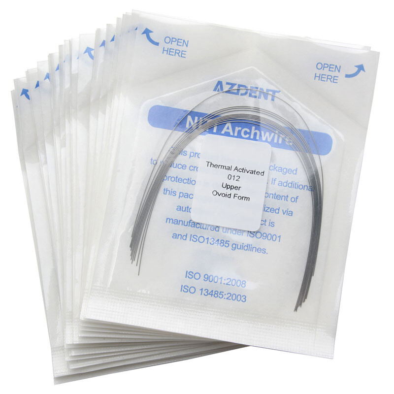 AZDENT Dental Orthodontic Arch Wire Thermal Activated Niti Round Natural Form
