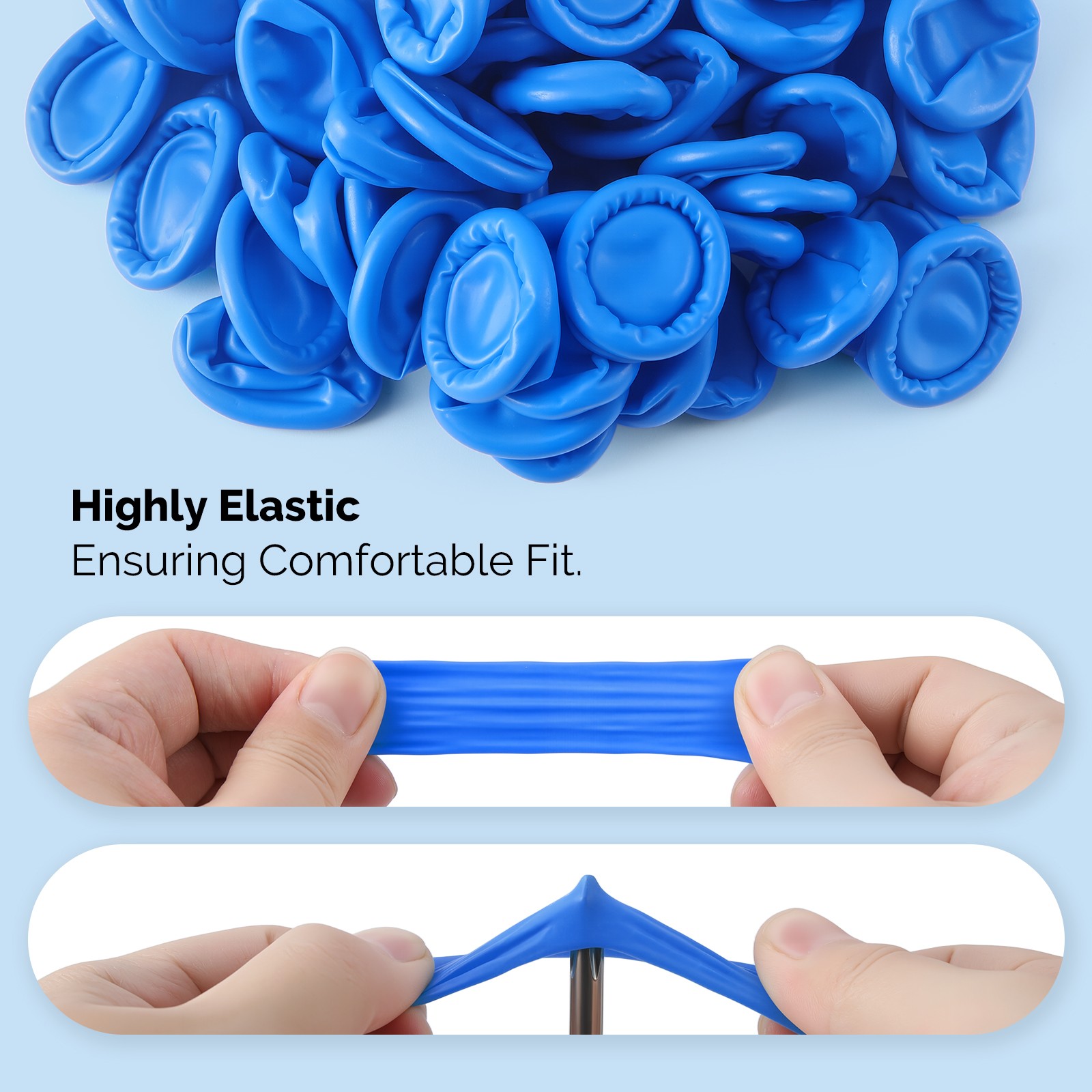 Disposable Nitrile Finger Cots Powder Free M Finger Gloves Protectors 100pcs/box