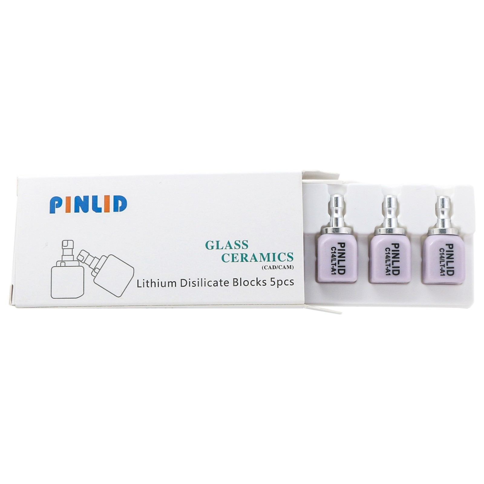 US LT C14 A1 Lithium Disilicate Glass Ceramic Blocks For CEREC CAD/CAM
