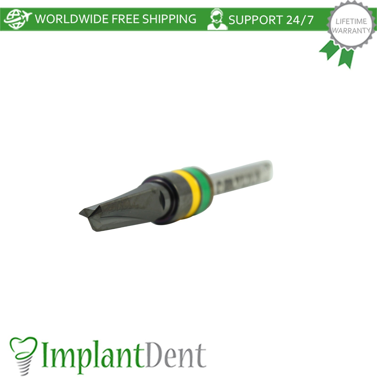 Dental DLC Conical Integral Stopper Drills 2.8mm-3.7mm Stainless Steel Tool