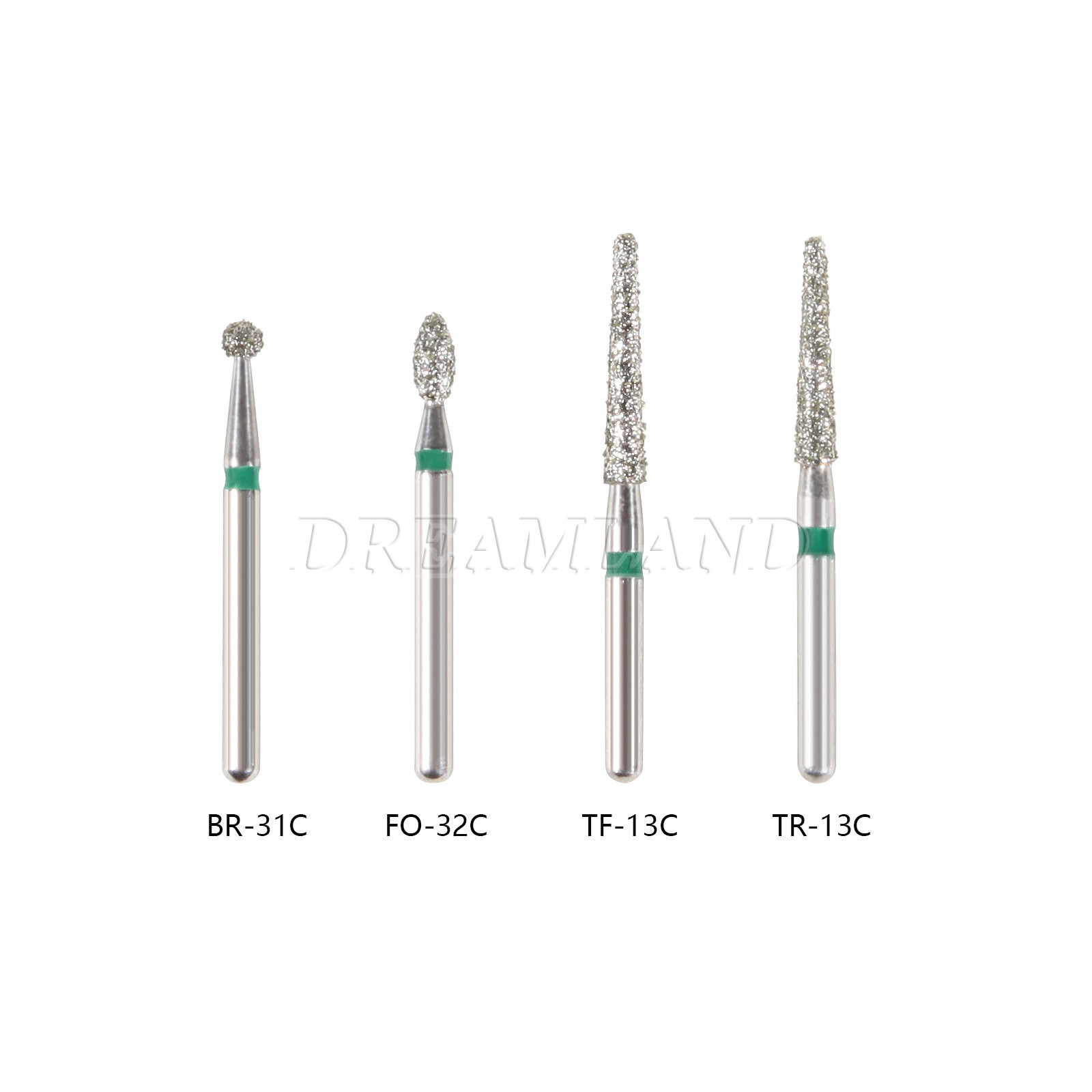 100 piezas/20 tipos Burr fresas de diamante salees FG medio 1,6mm FG1.6mm SKY