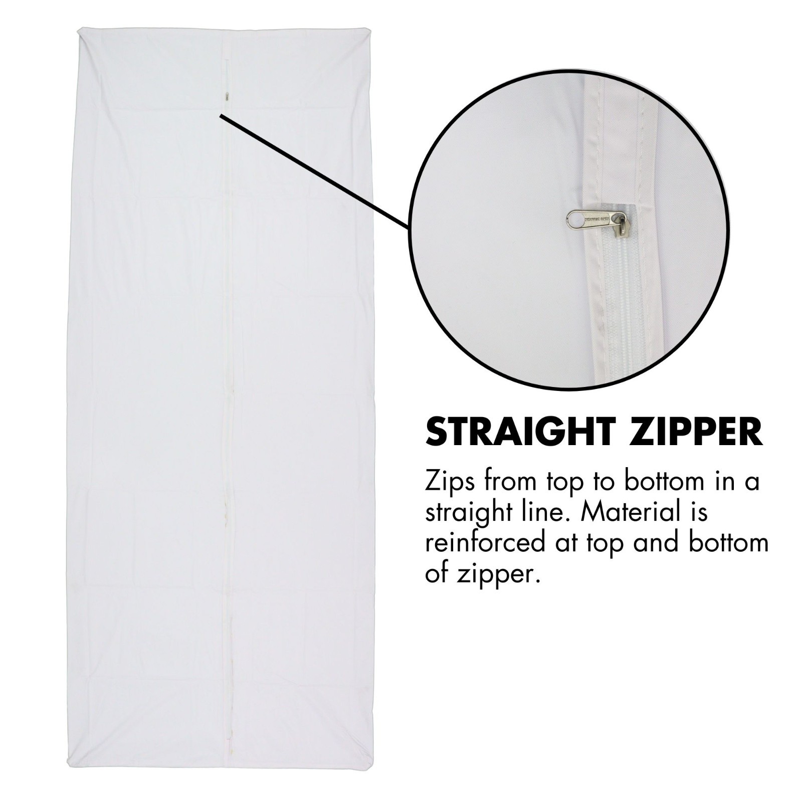 Body Bags – 6 Mil Adult Size Straight Zipper (Case of 25)