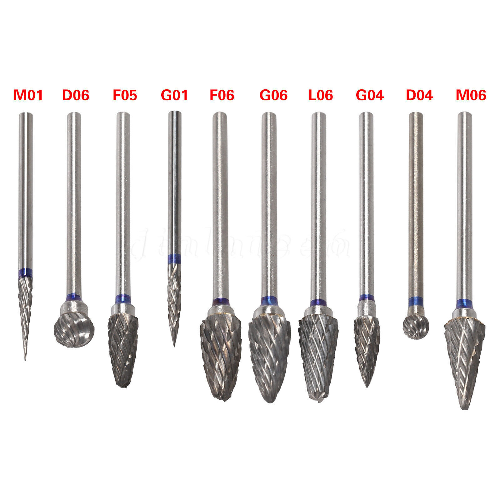 10 Pcs Tungsten Carbide HP Dental Acrylic Bur Drill Coarse Cutter 2.35mm Shank