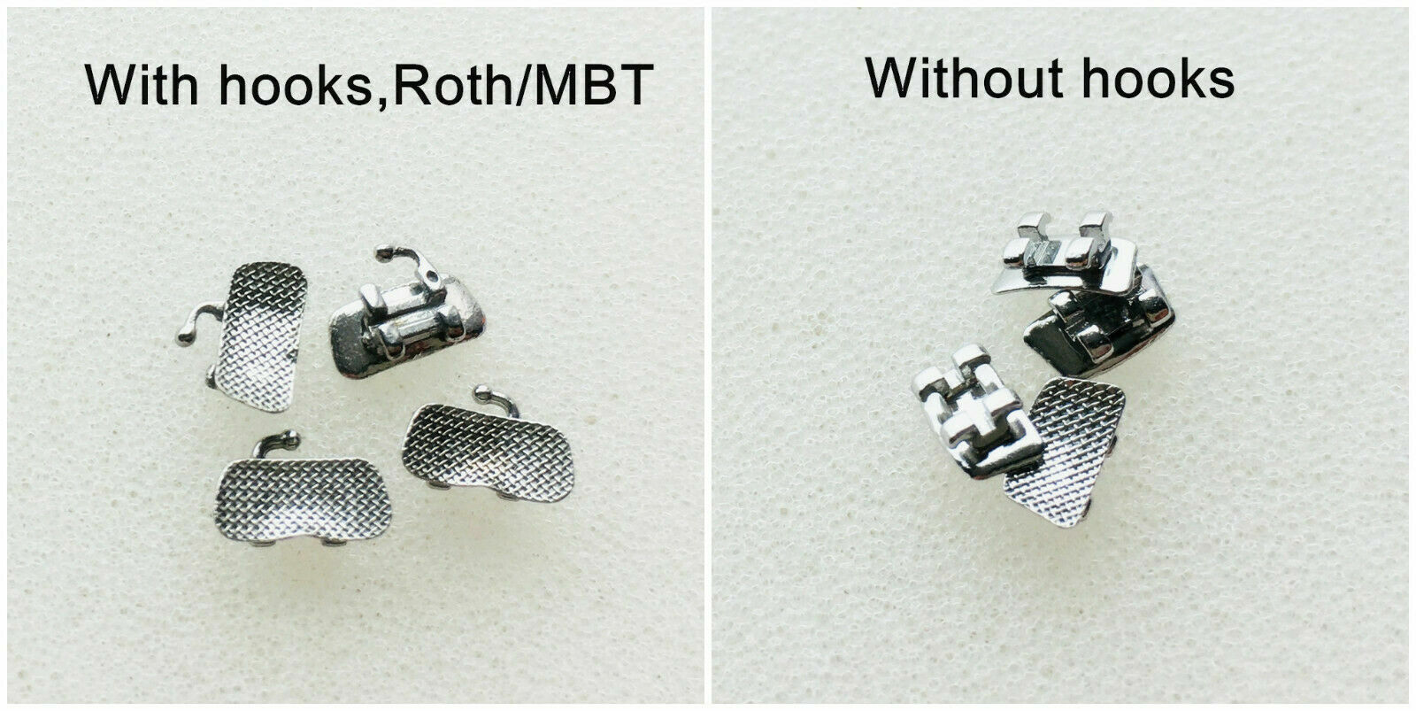 80Pcs Dental Orthodontic Brackets 1st Molar Wide Big Roth/MBT/Edgewise Hook 022