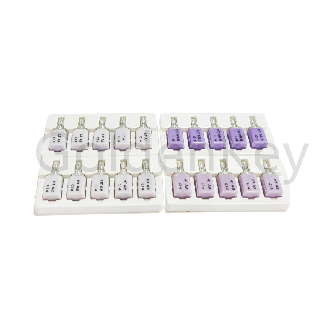 C14 Low Transparency Dental Glass Ceramic Liithium Diislicate Blocks CAD C